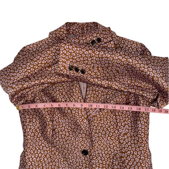 Kate Spade Flora Leopard Jacquard Blazer and Pants Suit Set Size 4 - Picture 14 of 16